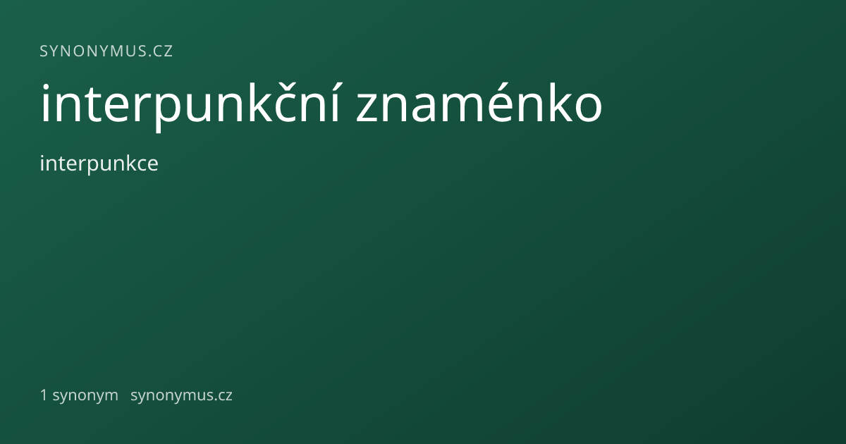 Náhled odkazu: interpunkční znaménko