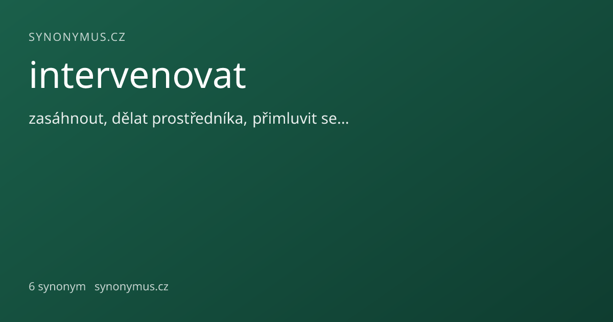 Náhled odkazu: intervenovat