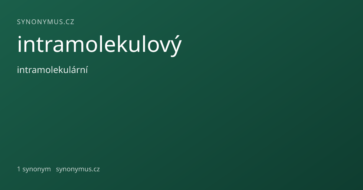 Náhled odkazu: intramolekulový