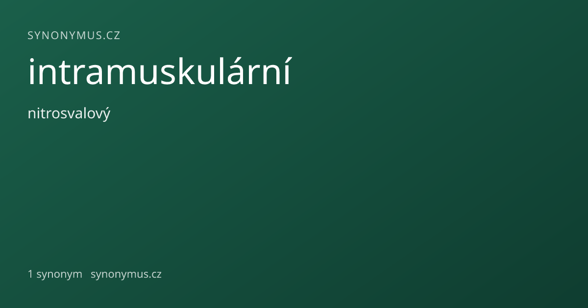 Náhled odkazu: intramuskulární