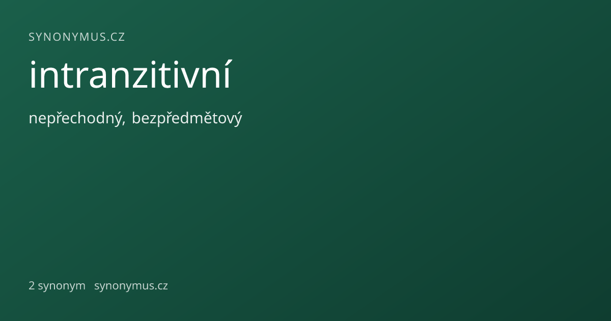 Náhled odkazu: intranzitivní