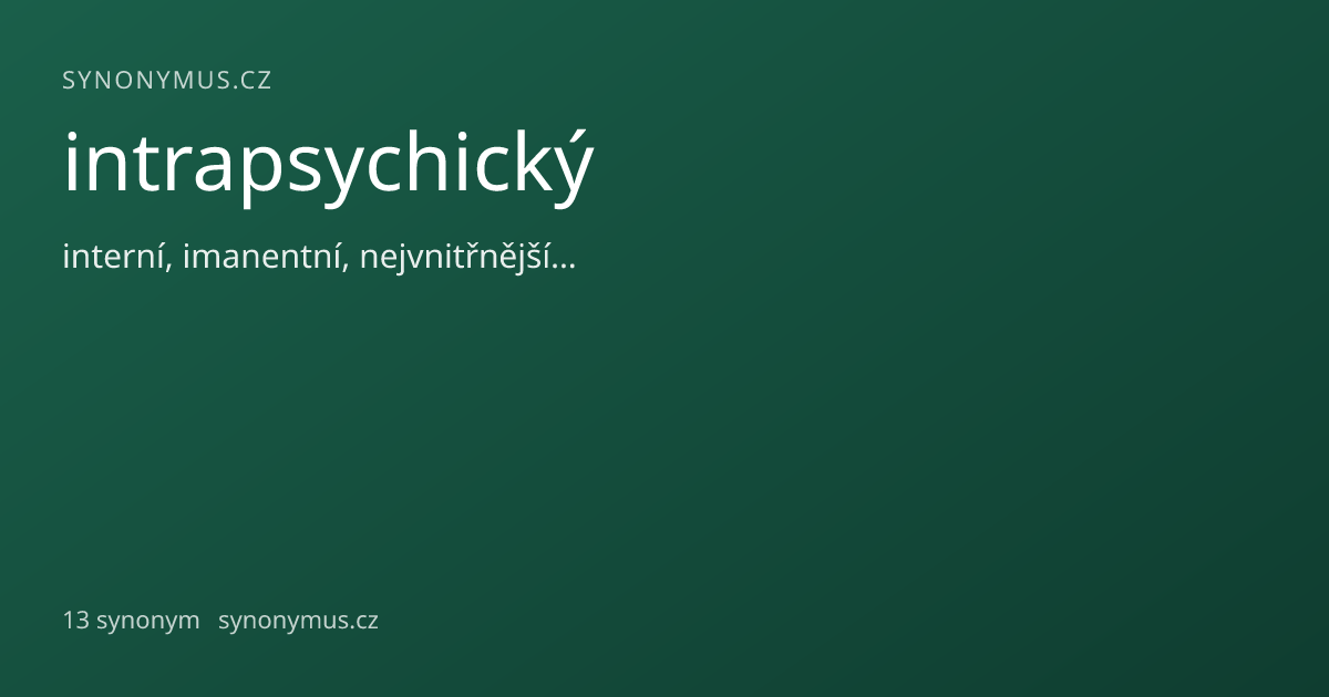 Náhled odkazu: intrapsychický