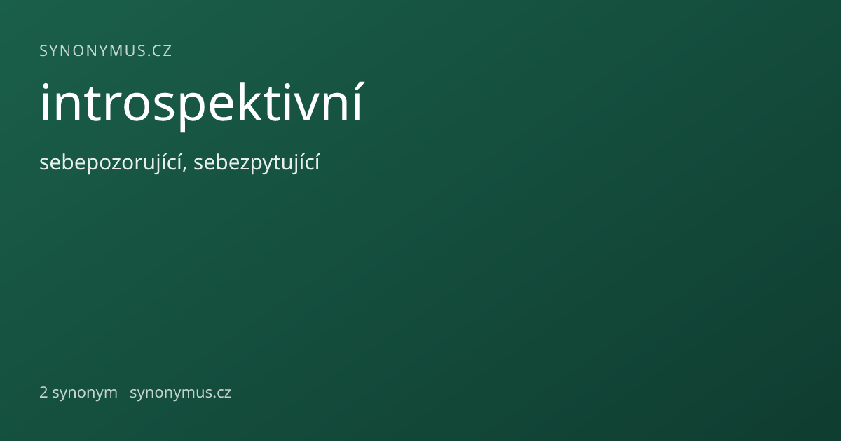 Náhled odkazu: introspektivní