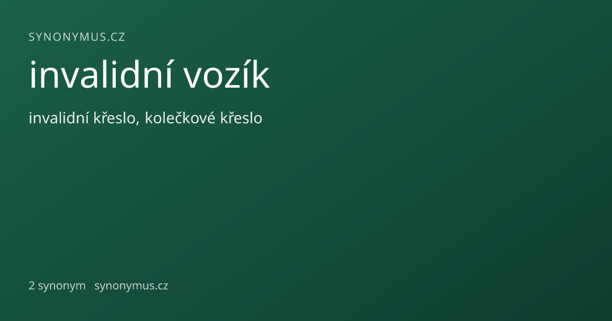 Náhled odkazu: invalidní vozík