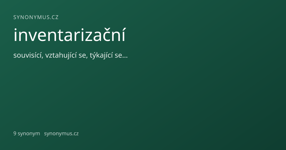 Náhled odkazu: inventarizační