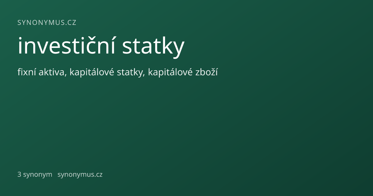 Náhled odkazu: investiční statky