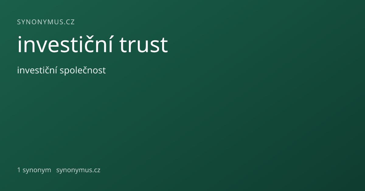 Náhled odkazu: investiční trust