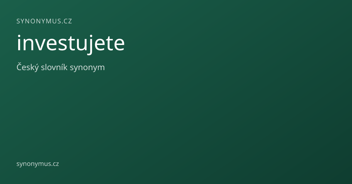 Náhled odkazu: investujete