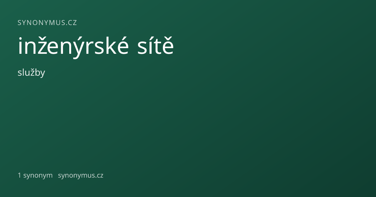 Náhled odkazu: inženýrské sítě