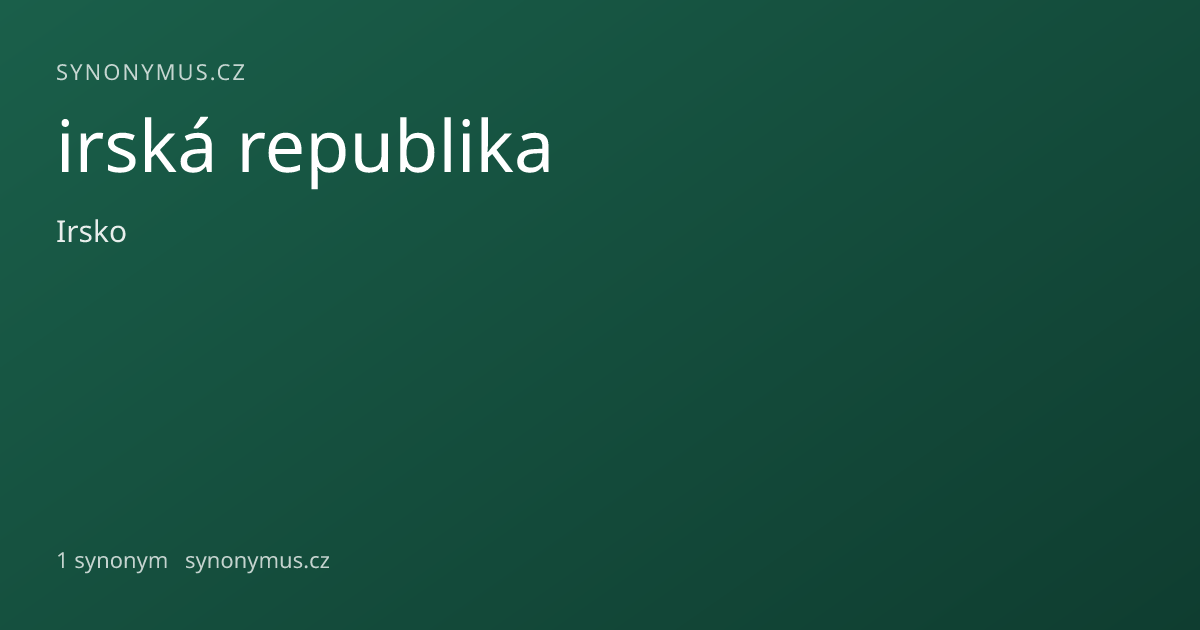 Náhled odkazu: irská republika