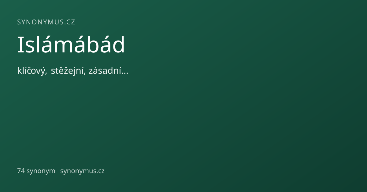 Náhled odkazu: Islámábád