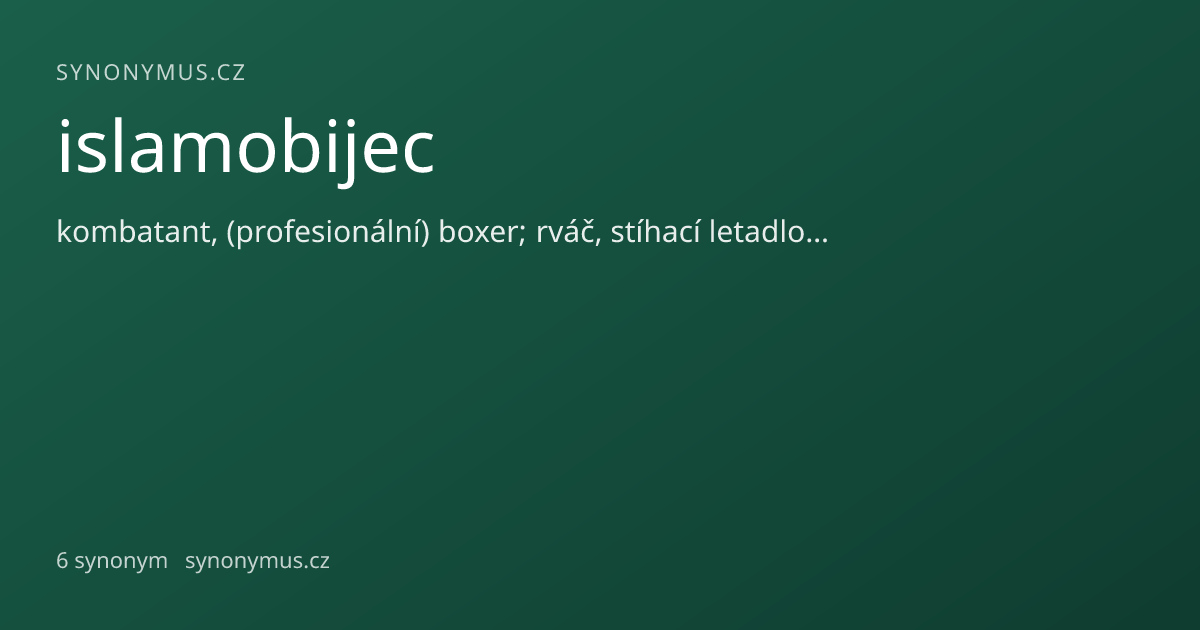 Náhled odkazu: islamobijec