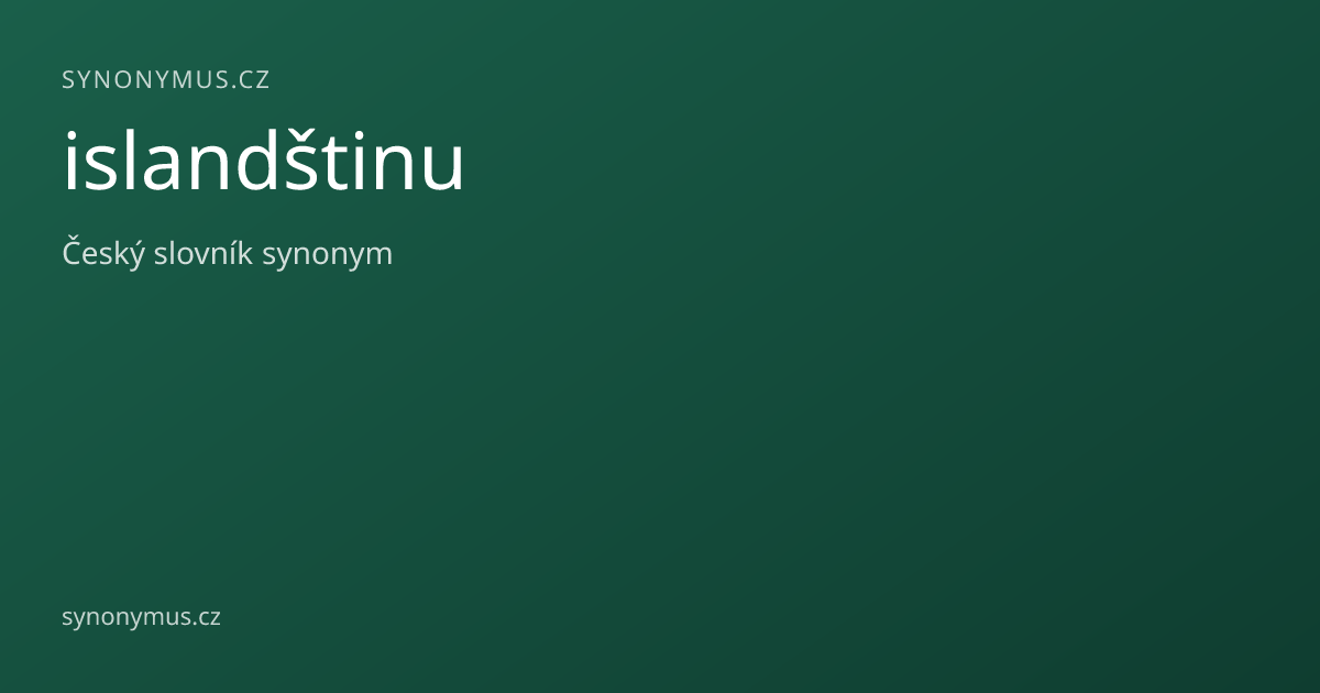 Náhled odkazu: islandštinu