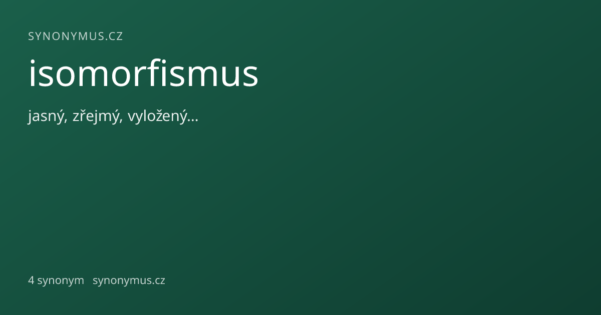 Náhled odkazu: isomorfismus