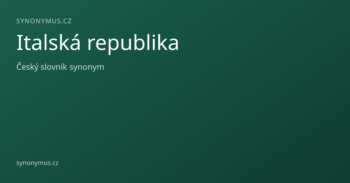 Náhled odkazu: Italská republika