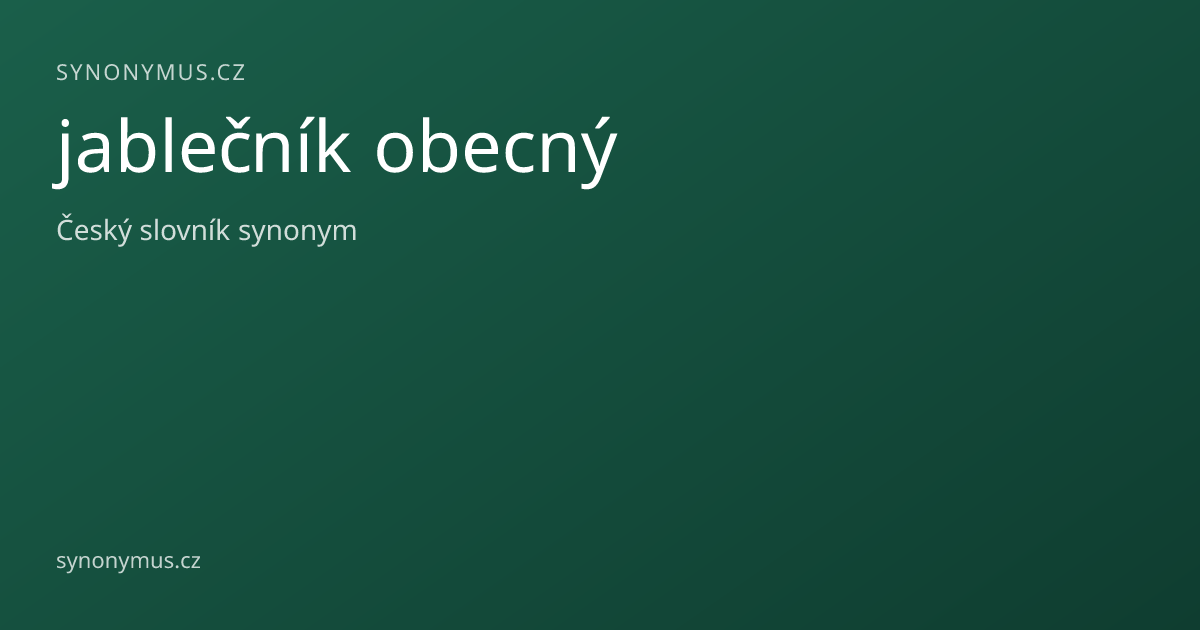 Náhled odkazu: jablečník obecný