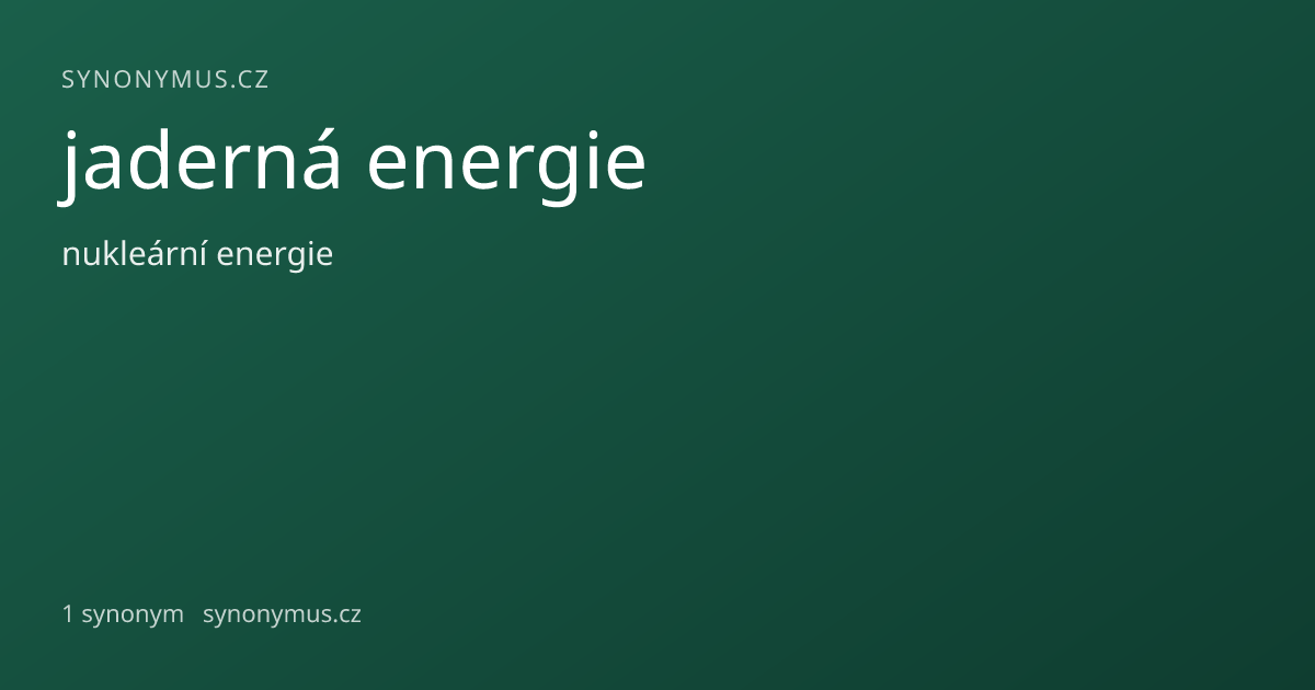 Náhled odkazu: jaderná energie