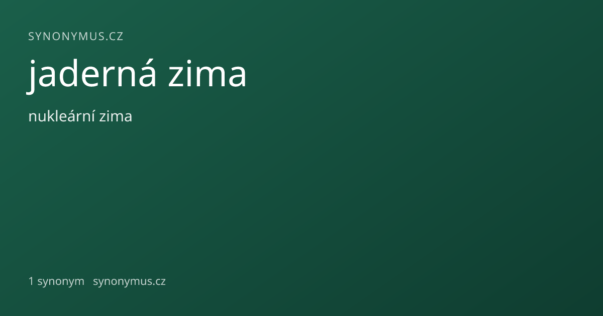 Náhled odkazu: jaderná zima