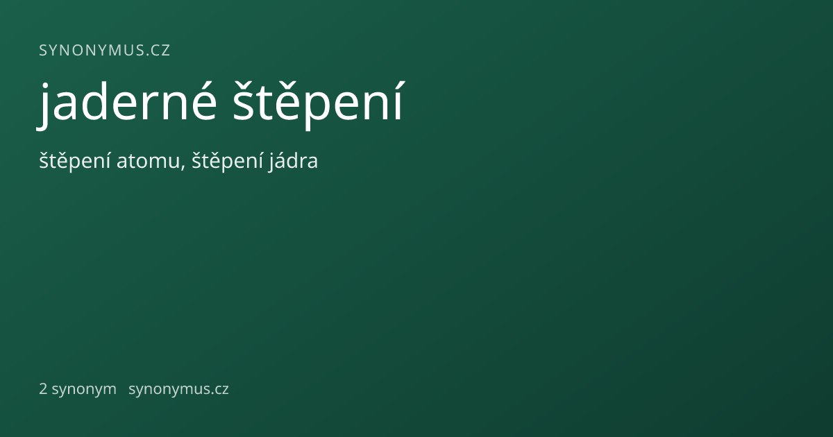 Náhled odkazu: jaderné štěpení
