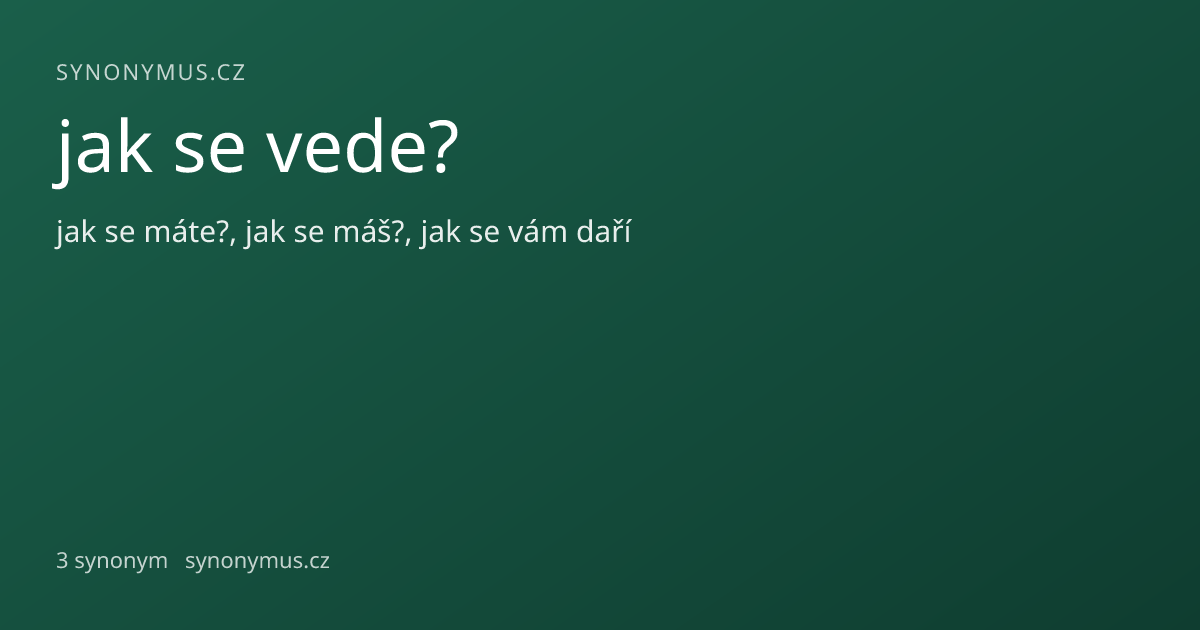 Náhled odkazu: jak se vede?
