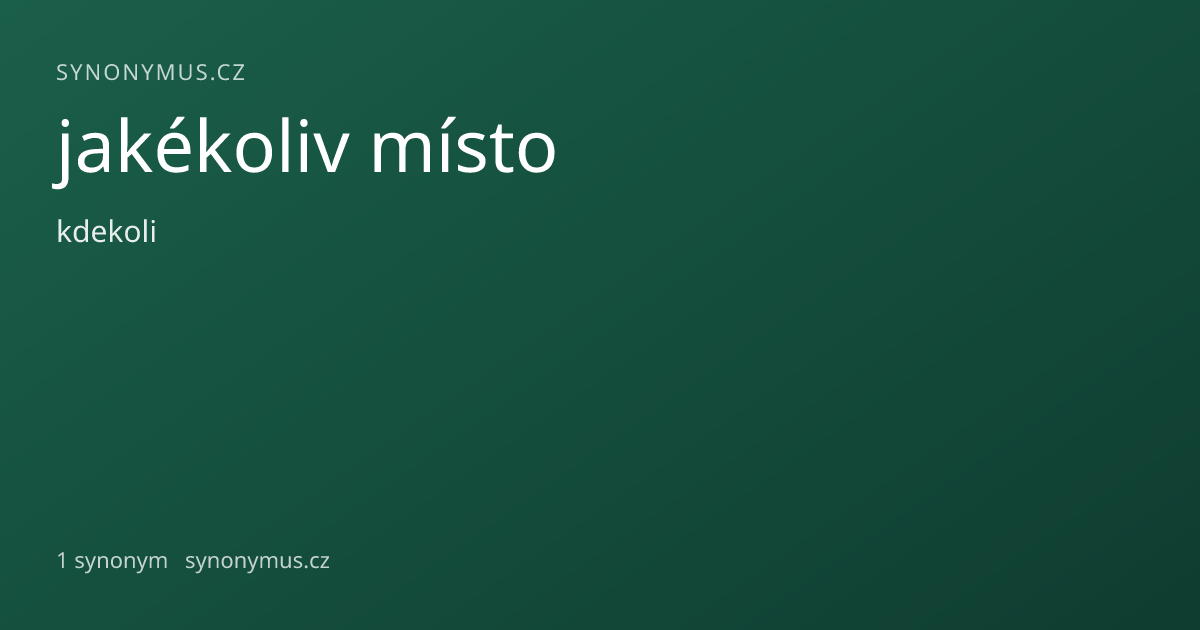 Náhled odkazu: jakékoliv místo