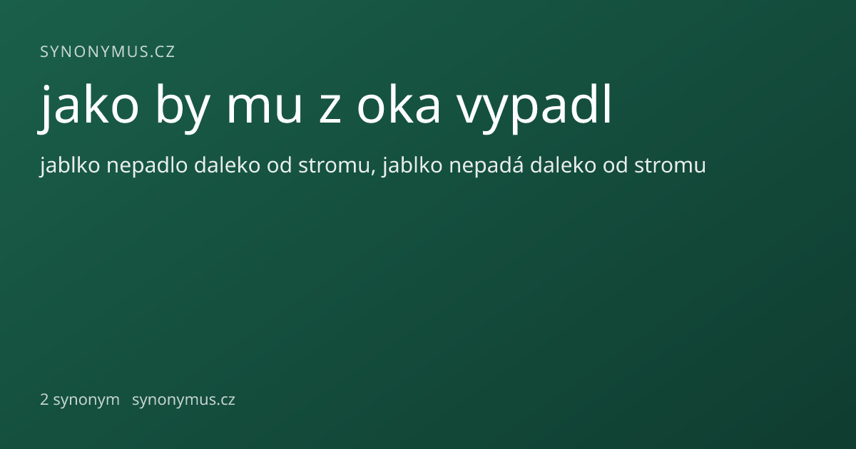 Náhled odkazu: jako by mu z oka vypadl