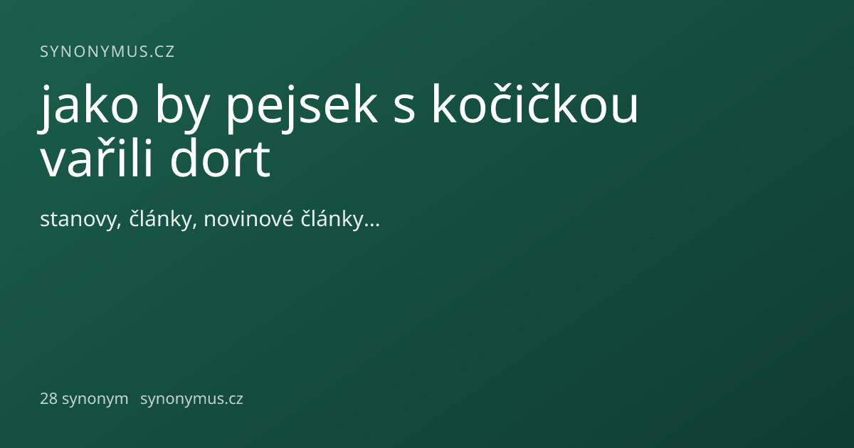 Náhled odkazu: jako by pejsek s kočičkou vařili dort