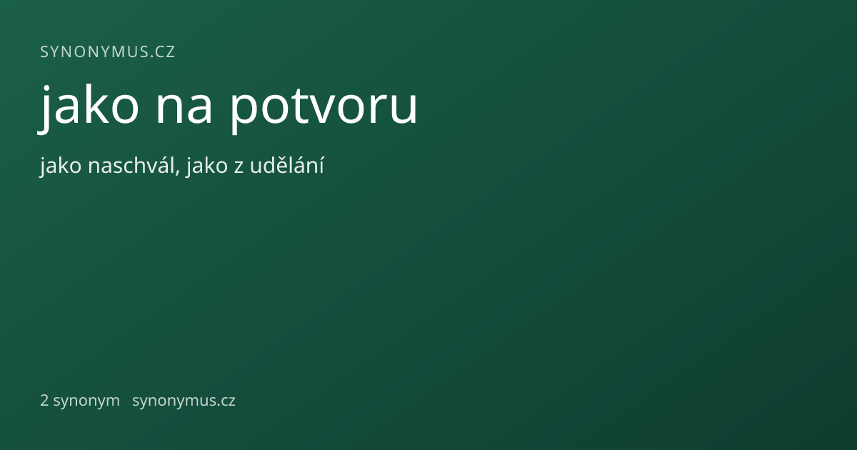 Náhled odkazu: jako na potvoru