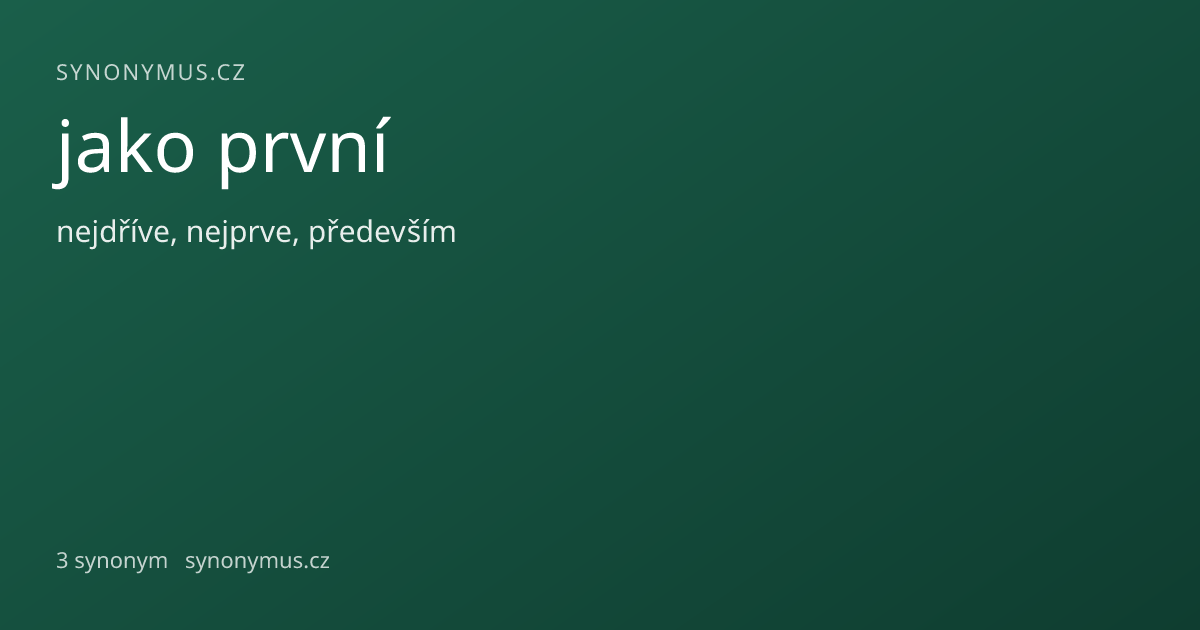 Náhled odkazu: jako první