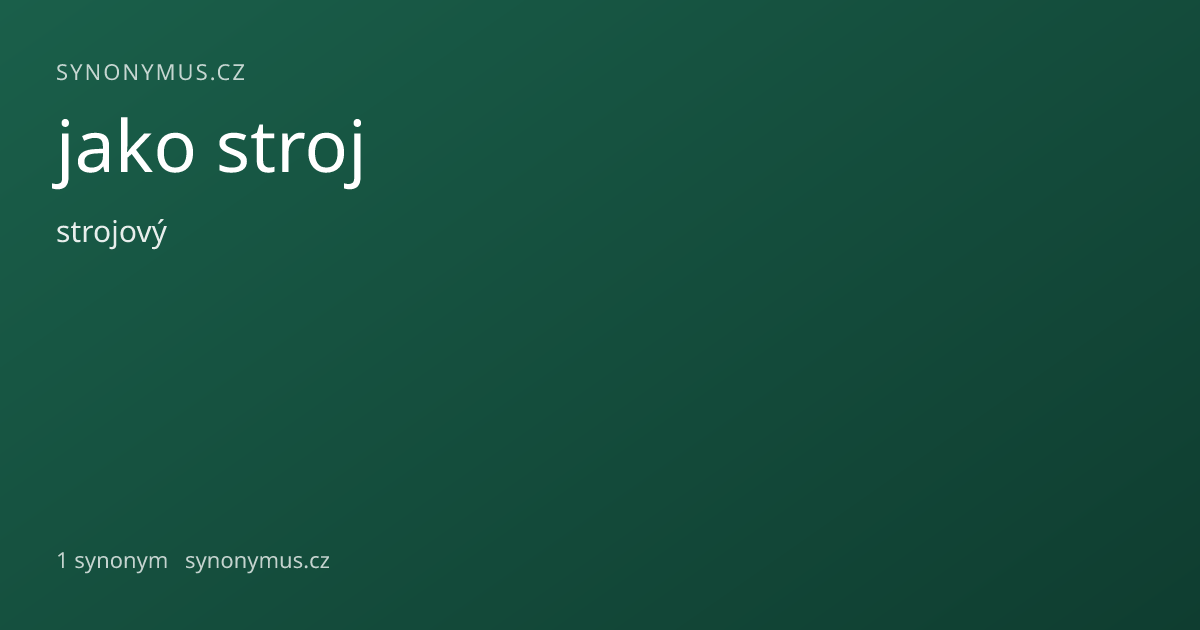 Náhled odkazu: jako stroj