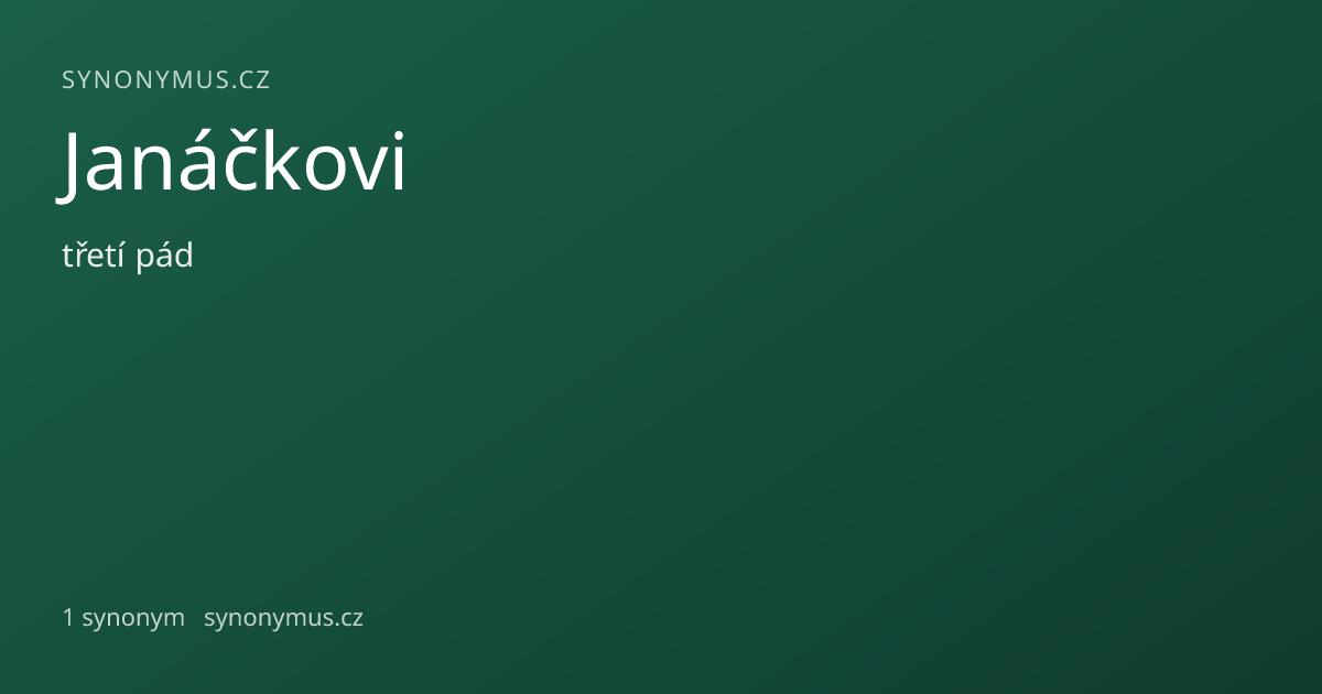 Náhled odkazu: Janáčkovi