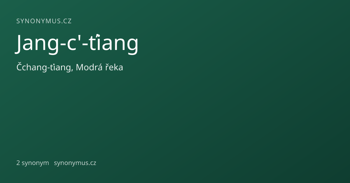 Náhled odkazu: Jang-c'-ťiang