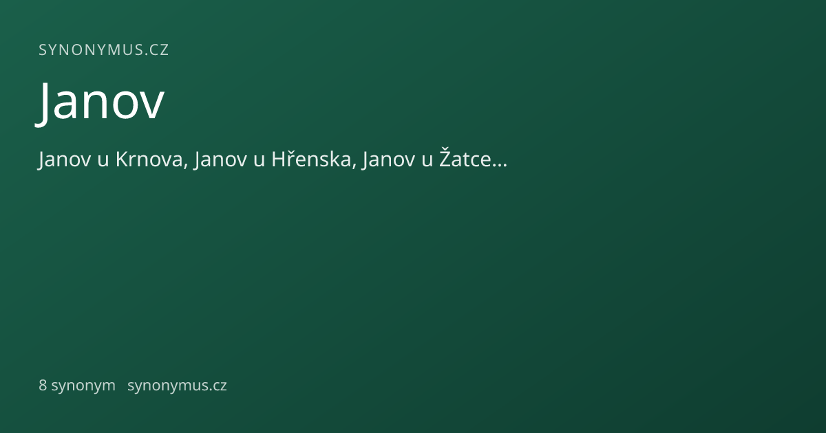 Náhled odkazu: Janov