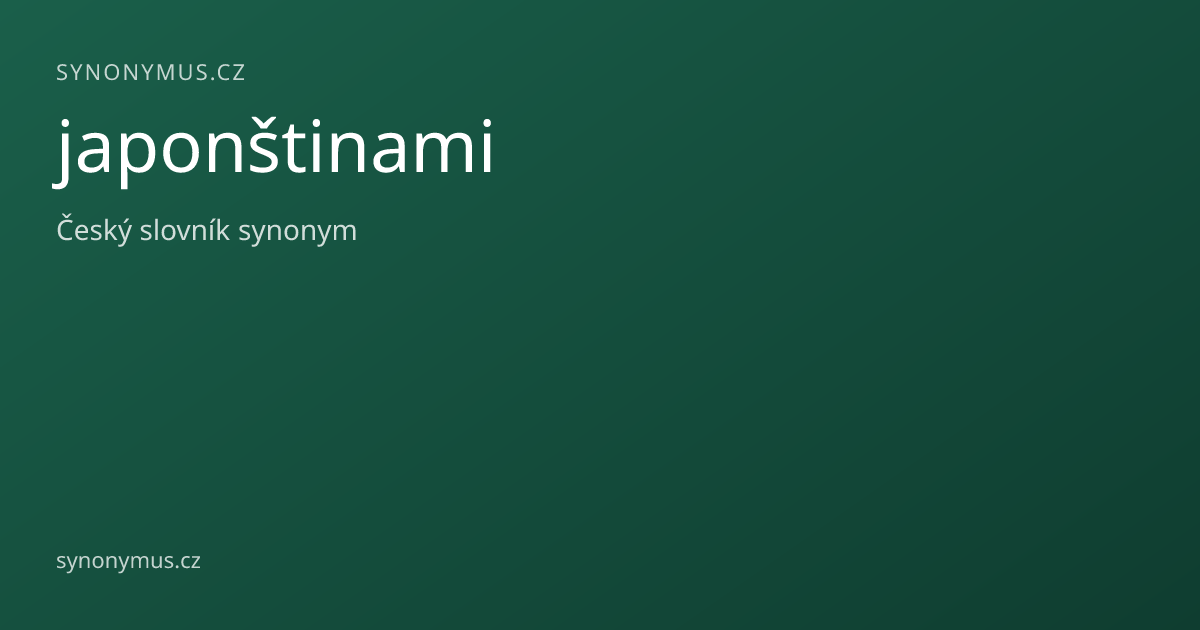 Náhled odkazu: japonštinami