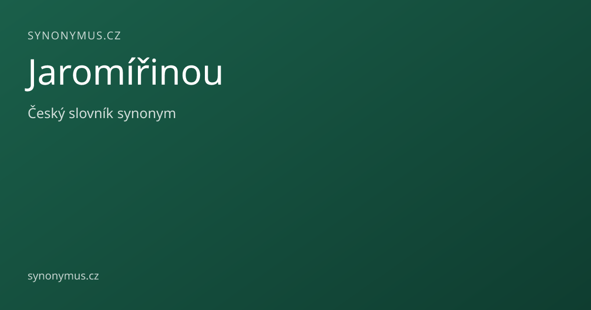 Náhled odkazu: Jaromířinou