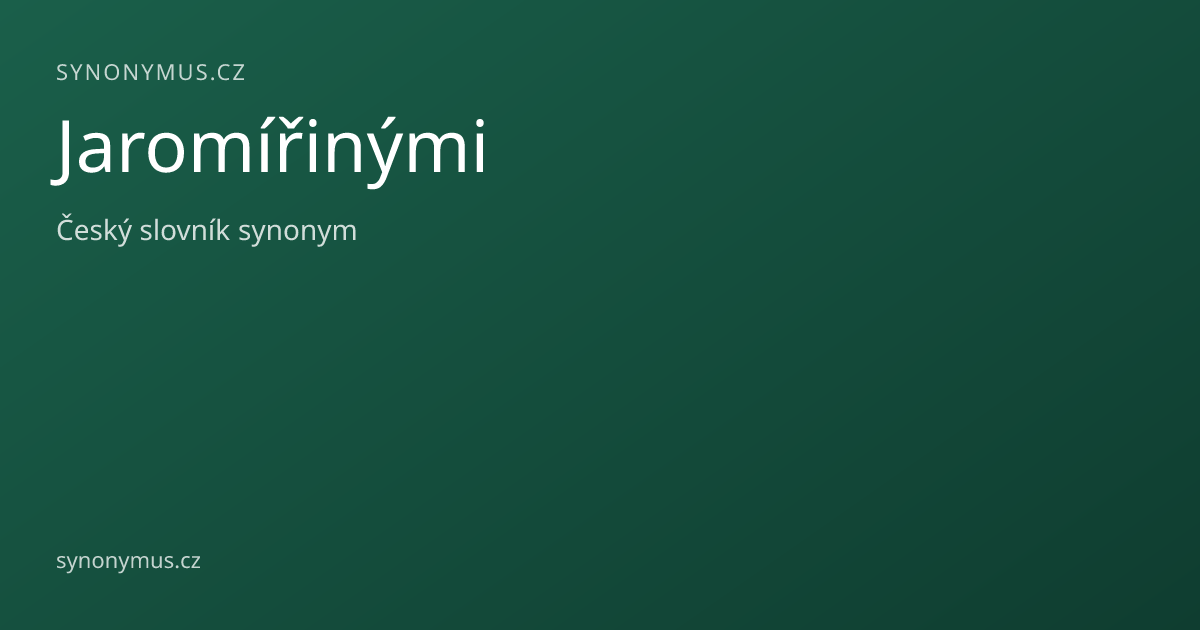 Náhled odkazu: Jaromířinými