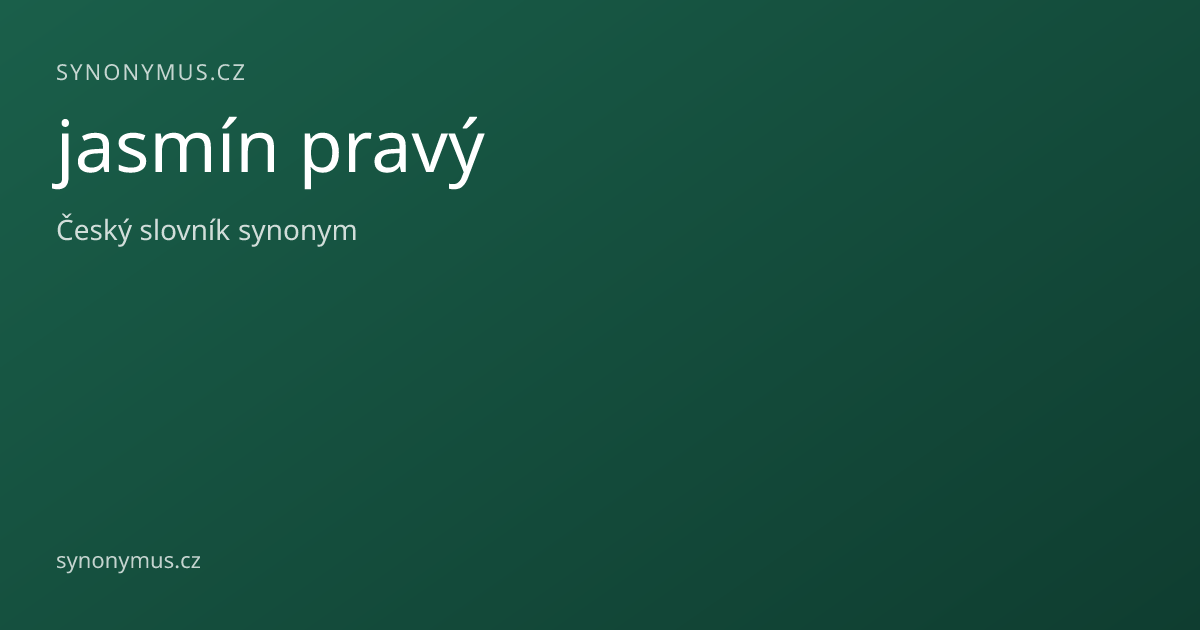 Náhled odkazu: jasmín pravý