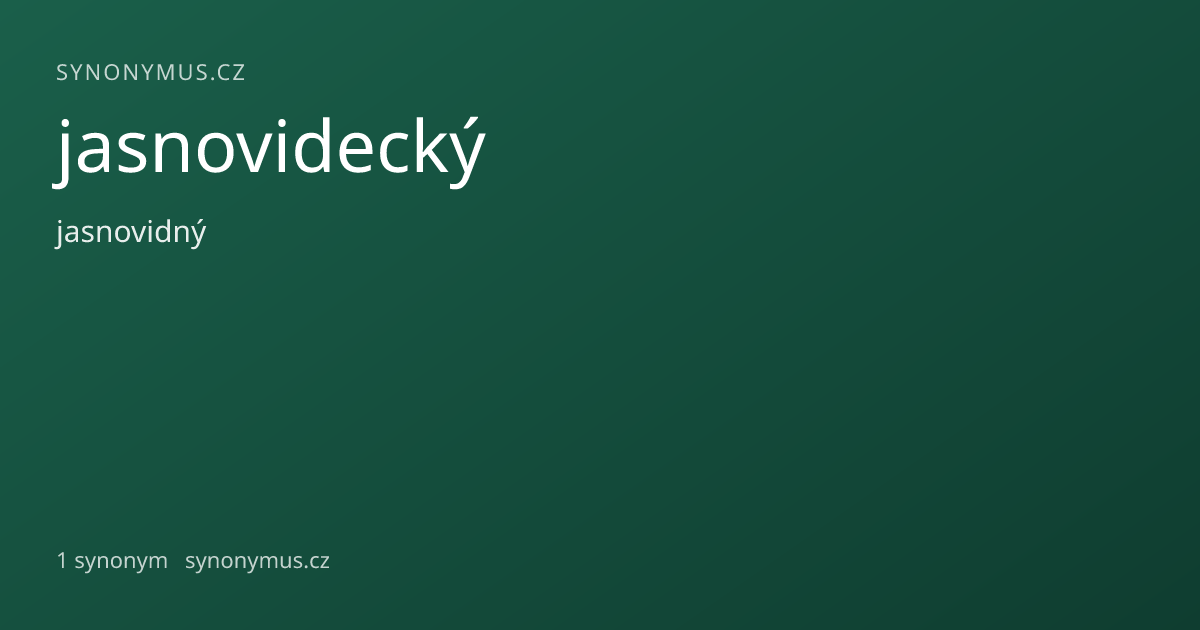 Náhled odkazu: jasnovidecký