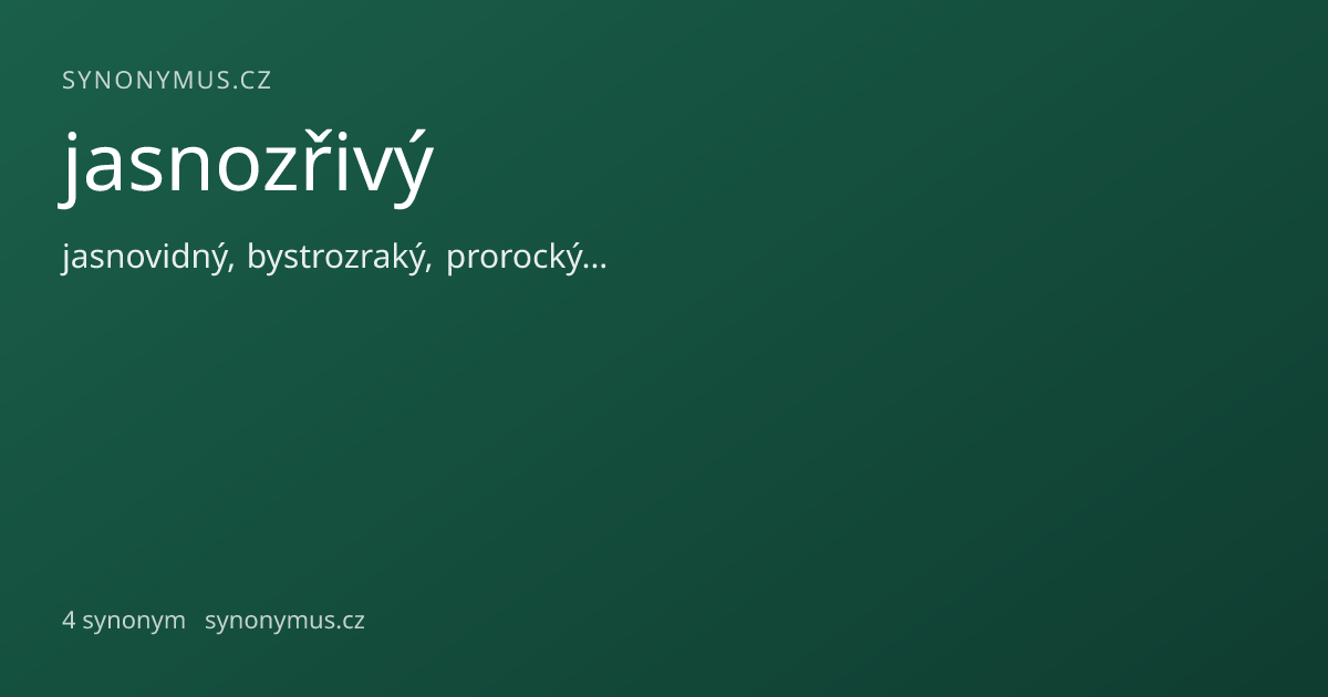 Náhled odkazu: jasnozřivý