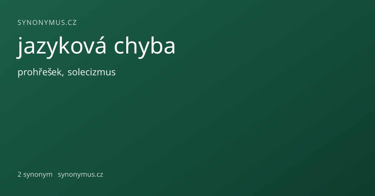 Náhled odkazu: jazyková chyba