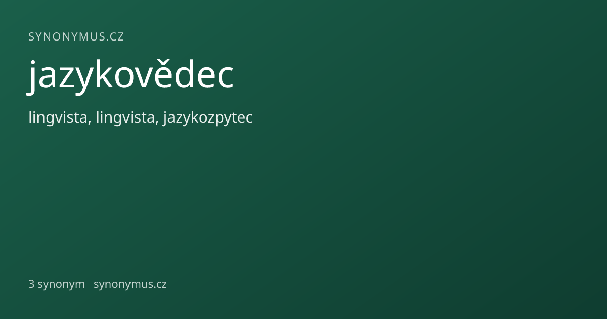 Náhled odkazu: jazykovědec