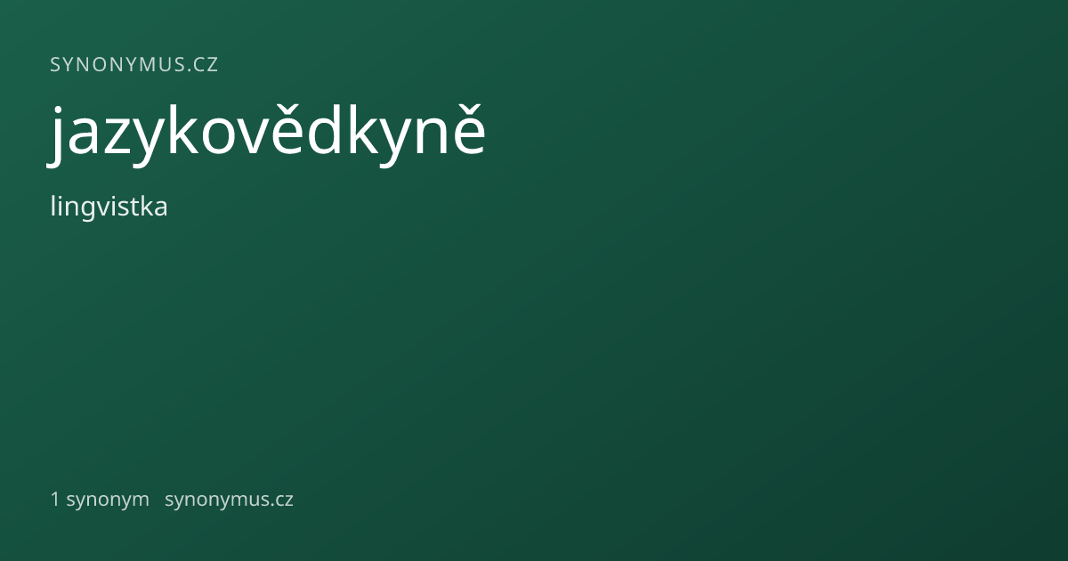 Náhled odkazu: jazykovědkyně
