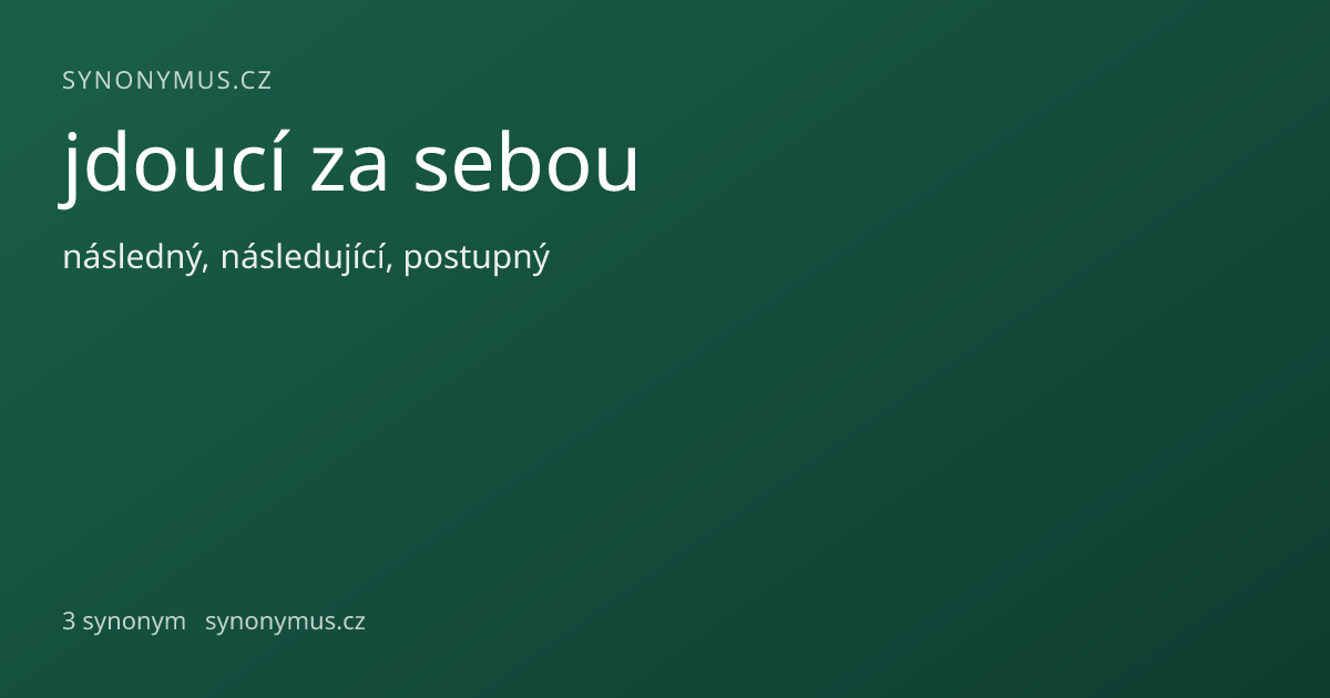 Náhled odkazu: jdoucí za sebou