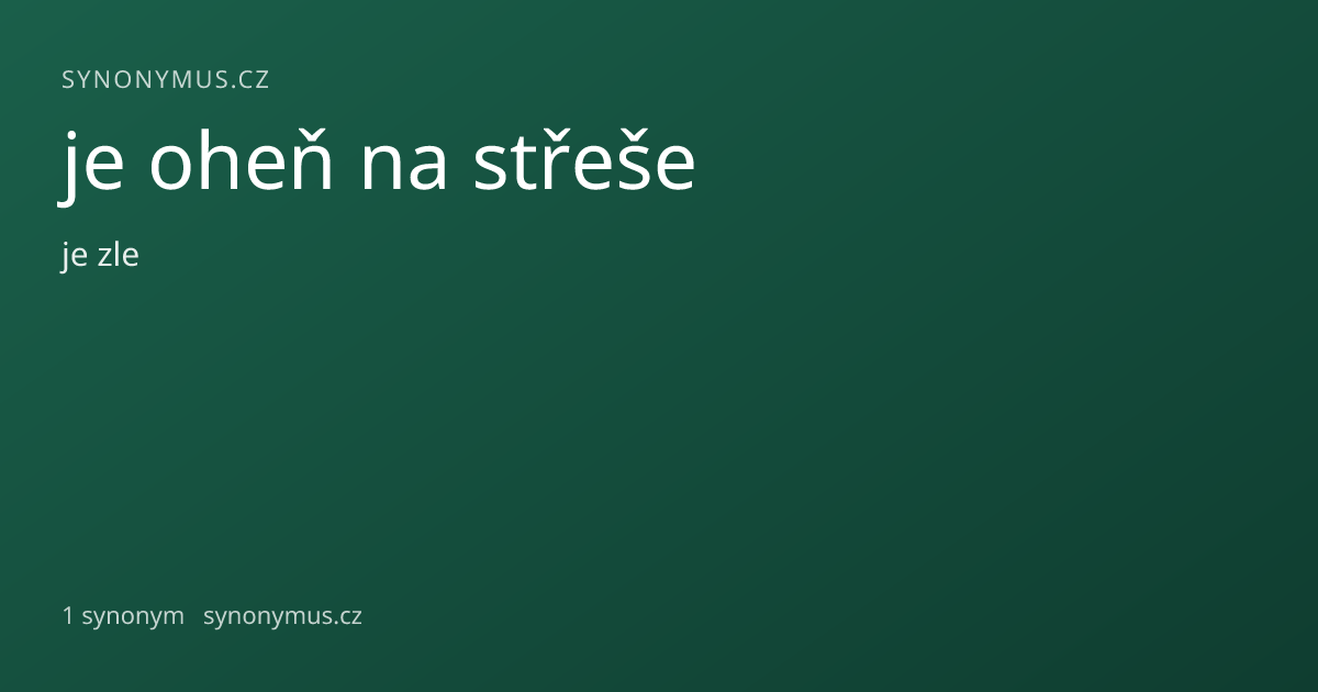 Náhled odkazu: je oheň na střeše