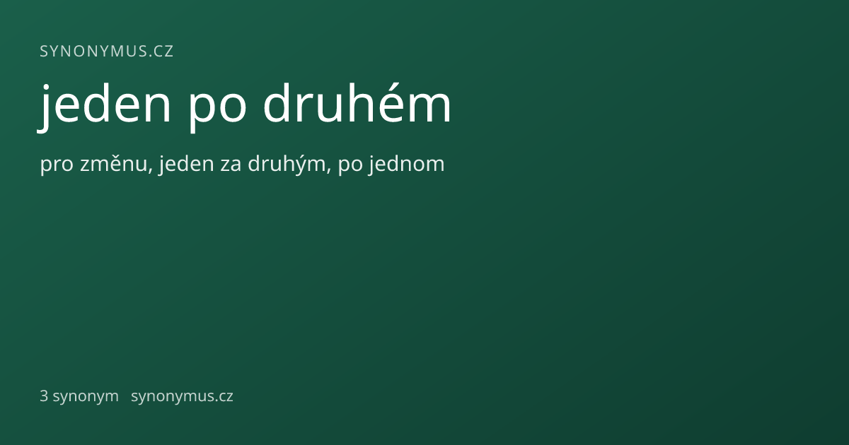 Náhled odkazu: jeden po druhém