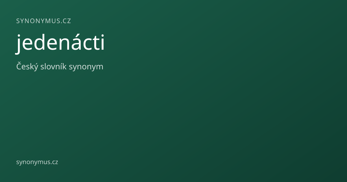 Náhled odkazu: jedenácti