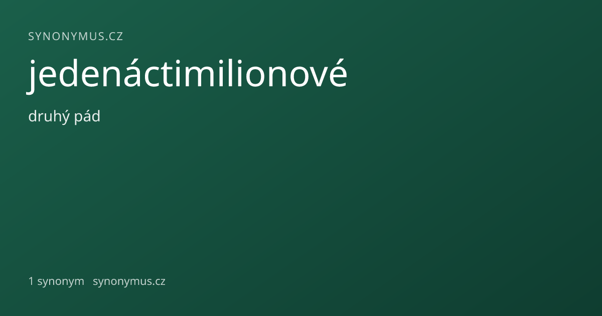 Náhled odkazu: jedenáctimilionové
