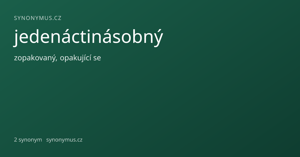 Náhled odkazu: jedenáctinásobný