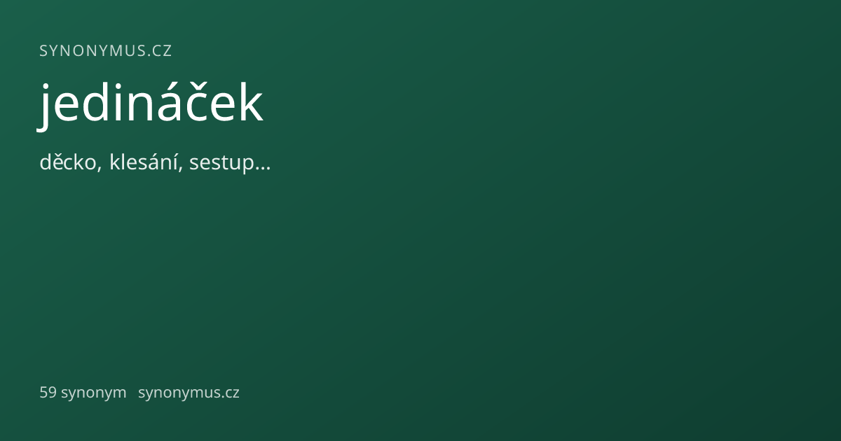 Náhled odkazu: jedináček