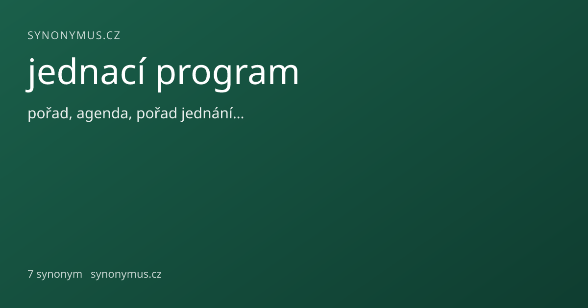 Náhled odkazu: jednací program